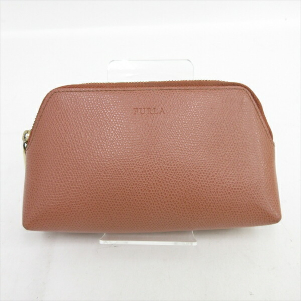 Furla Pouch Makeup Cosmetics Brown Bag